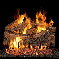 18" Rugged Forest Split Vented Log Set / G46 ANSI Certified Burner - Peterson Real Fyre